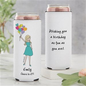 Birthday Balloons philoSophies® Personalized Slim Can Cooler - 38527