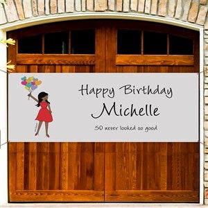 Birthday Balloons philoSophies® Personalized Birthday Banner - 45x108 - 38532-L