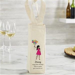 Birthday Balloons philoSophies® Personalized Wine Tote Bag - 38534