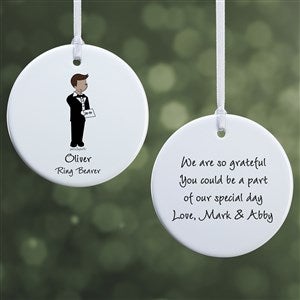 Ring Bearer philoSophies® Personalized Ornament- 2.85" Glossy - 2-Sided - 38536-2