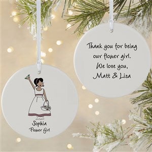 Flower Girl philoSophies® Personalized Ornament- 3.75quot; Matte - 2-Sided - 38538-2L