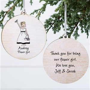 Flower Girl philoSophies® Personalized Ornament- 3.75" Wood - 2-Sided - 38538-2W