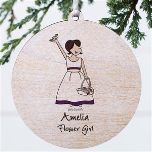 Flower Girl philoSophies® Personalized Ornament- 3.75" Wood - 1 Sided - 38538-1W