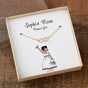 Flower Girl philoSophies® Gold Infinity Necklace With Personalized Message Card - 38539-GI