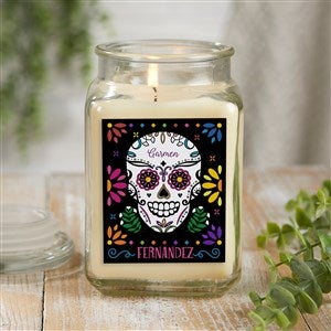 Day of the Dead Personalized 18 oz. Vanilla Candle Jar - 38546-18VB