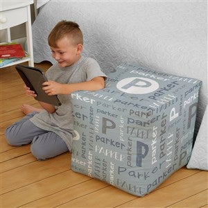 Youthful Name Cube Ottoman - Large 18 - 38553D-L