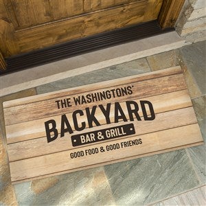 Backyard Bar  Grill Personalized Oversized Doormat- 24x48 - 38595-O