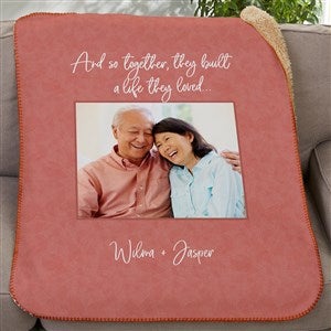 Together They Built a Life Personalized Small Fleece Blanket 30x40 - 38654-SF