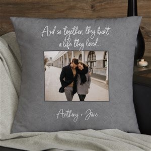 Personalized Velvet Throw Pillow - Together They Built a Life 18quot; - 38656-LV