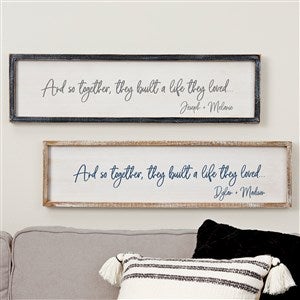 Together They Built A Life Personalized Shiplap Picture Frame - 4x6  Horizontal