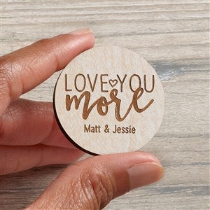 Love You More Personalized Wood Pocket Token- Whitewashed - 38667-W