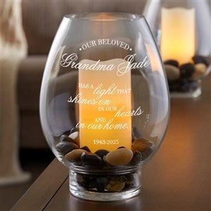 Memorial Light Engraved Hurricane Candle Holder - 38674