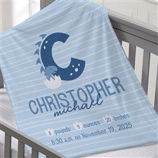 Baby Dino Personalized 30x40 Plush Fleece Blanket - 38687-SF