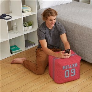 Sports Jersey Personalized Cube Ottoman - Small 13quot; - 38769D-S