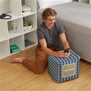 Pattern Play Personalized Cube Ottoman - Small 13quot; - 38774D-S