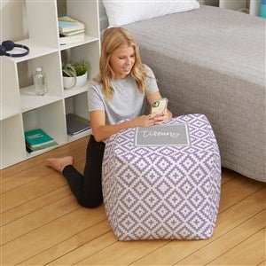 Pattern Play Personalized Cube Ottoman - Large 18quot; - 38774D-L