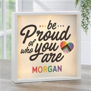Love Yourself Personalized LED Ivory Light Shadow Box- 10x10 - 38810-I-10x10