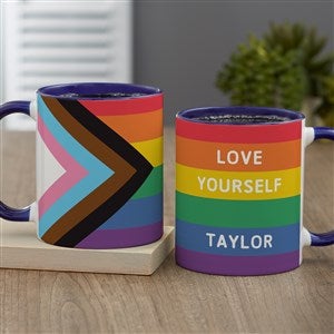 Love Yourself Personalized Coffee Mug 11 oz.- Blue - 38819-BL