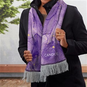 Birthstone Color Personalized Womens Sherpa Scarf - 38870-S