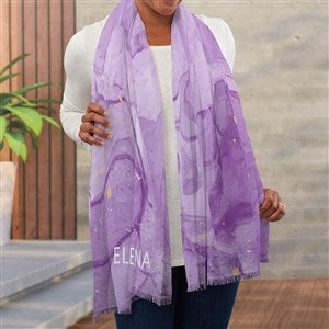 Birthstone Color Personalized Womens Pashmina Scarf - 38872