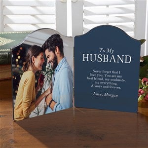 To My Husband Engraved Metal Wallet Card