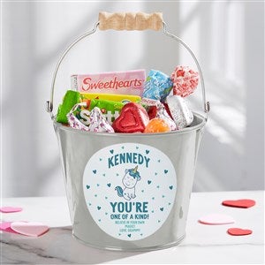 Youre One of A Kind Personalized Valentines Day Mini Treat Bucket-Silver - 38990-S