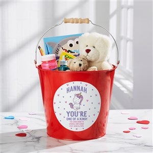 Youre One of A Kind Personalized Valentines Day Large Treat Bucket- Red - 38990-RL