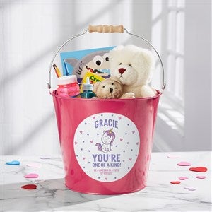Youre One of A Kind Personalized Valentines Day Large Treat Bucket- Pink - 38990-PL