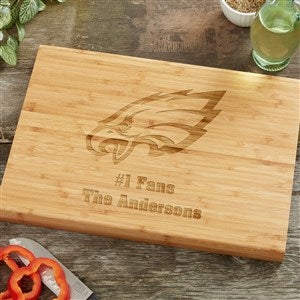 NFL Philadelphia Eagles Personalized Bamboo Cutting Board- 14x18 - 39016-L
