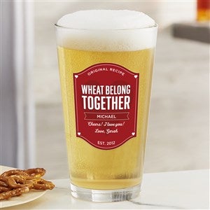 Beer My Valentine Personalized Printed 16oz. Pint Glass - 39133-G