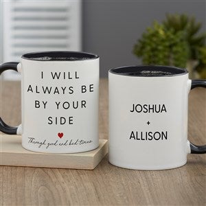 By Your Side Personalized Valentines Day Coffee Mug 11 oz.- Black - 39139-B