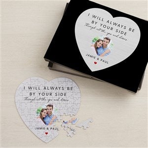 By Your Side Personalized Valentines Day Mini Heart Puzzle - 39143