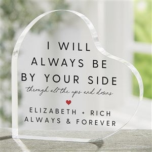 By Your Side Valentines Personalized Heart Keepsake - 39145