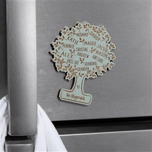 Family Tree Of Life Personalized Wood Magnet- Blue Stain - 39229-B