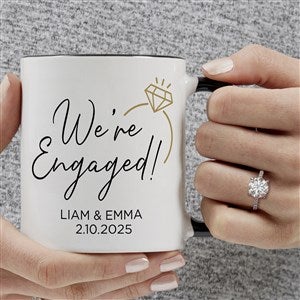 Were Engaged Personalized Coffee Mug 11 oz.- Black - 39232-B