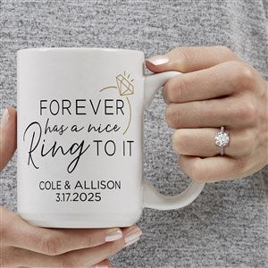 Were Engaged Personalized Coffee Mug 15 oz.- White - 39232-L