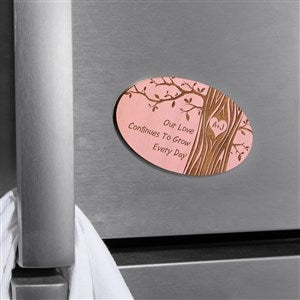 Carved In Love Personalized Wood Magnet- Pink Stain - 39257-P