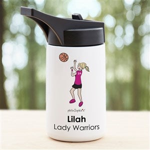 philoSophies® Basketball Personalized Double-Wall Insulated 14 oz. Water Bottle - 39280-S