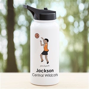 philoSophies® Basketball Personalized Double-Wall Insulated 32 oz. Water Bottle - 39280-L