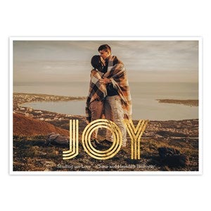 Joy Foil Christmas Photocard - 39305D