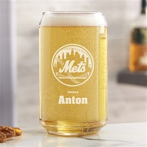 MLB New York Mets Personalized 16 oz. Beer Can Glass - 39345-B