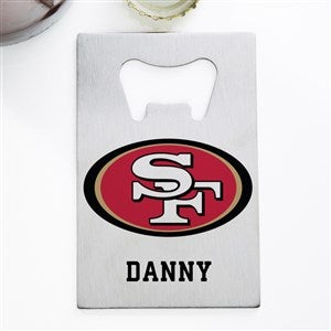 NFL San Francisco 49ers Personalized Credit Card Size Bottle Opener - 39541