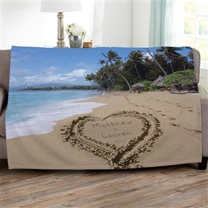 Personalized Our Paradise Island Sweatshirt Blanket - 50x60 - 39658-SW