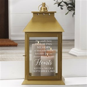 Wedding Memorial  Personalized Gold Decorative Candle Lantern - 39662-G