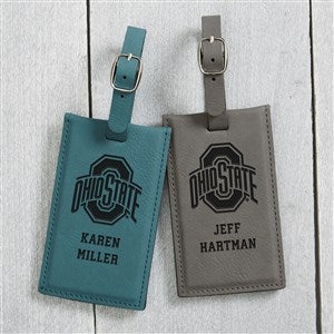 NCAA Ohio State Buckeyes Personalized Leatherette Luggage Tag- Charcoal - 39726-G