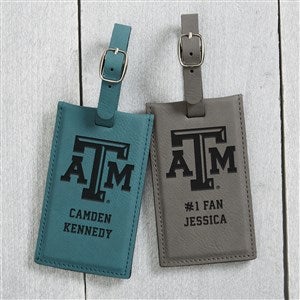 NCAA Texas A&M Aggies Personalized Leatherette Luggage Tag- Charcoal - 39727-G