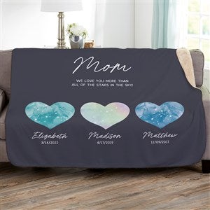 Birthstone Constellations Personalized 50x60 Sherpa Blanket - 39759-S