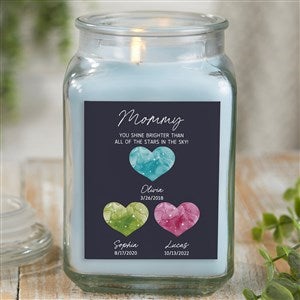 Birthstone Constellations Personalized 18 oz. Linen Candle Jar - 39761-18CW