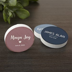 Name  Date Round Wood Magnet for Family Tree - 39774