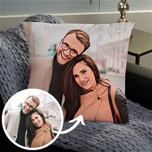 Cartoon Yourself Personalized 18 Throw Pillow - 39864-L